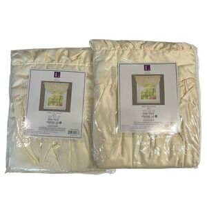Lush Decor Lucia Window Valance Ivory 42x18 Set of 2 New Swag Ruffle C01677P12